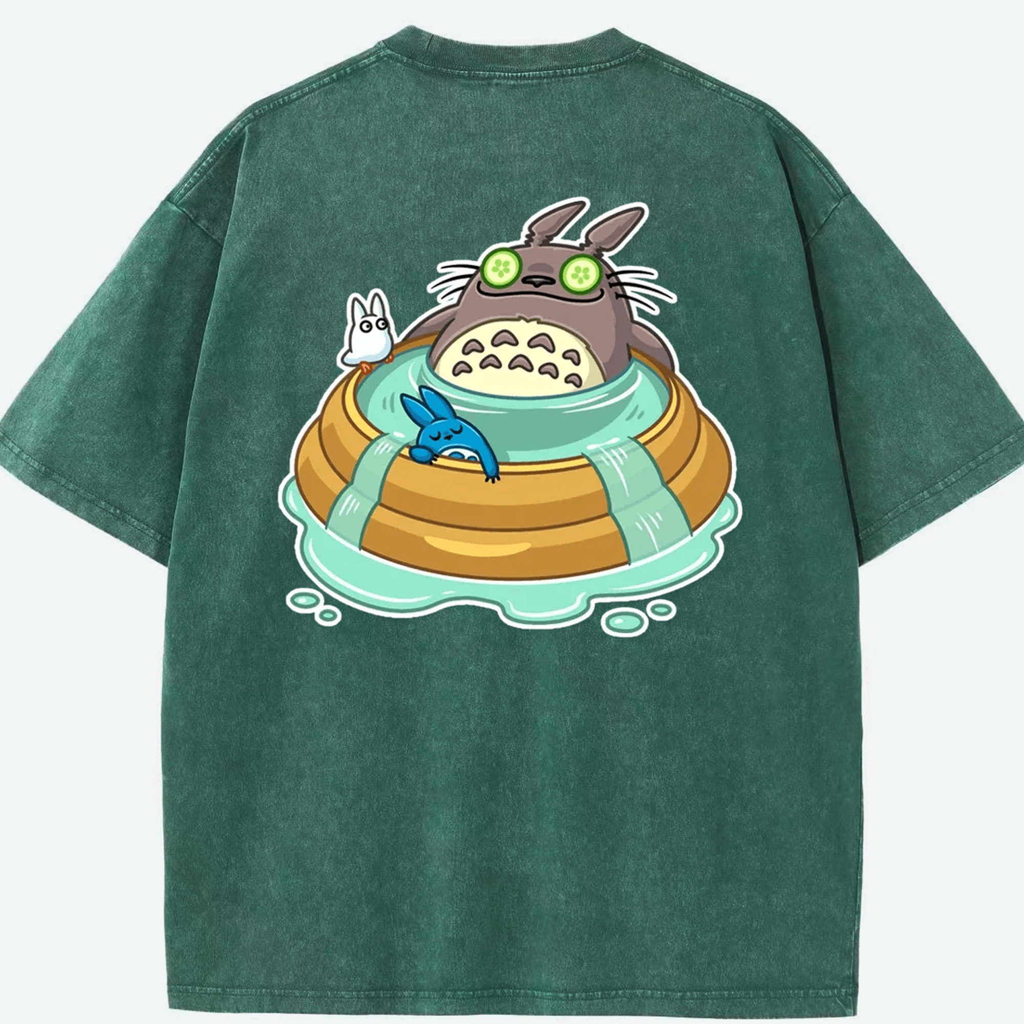 （画像用） となりのトトロ 草壁メイ 草壁サツキ My Neighbor Totoro Satsuki Kusakabe Mei Kusakabe 綿100% ヴィンテージ風 半袖Tシャツ（背面プリント）